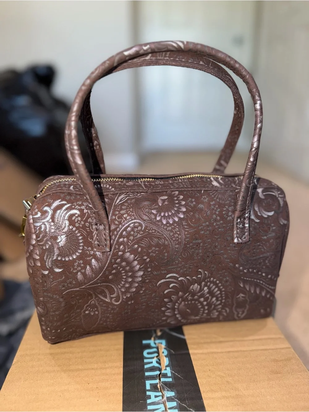Portland leather goods sepia large Sloan NWT brand new